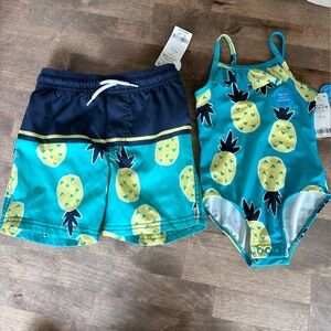 Carters Toddler Matching Swim Suits
